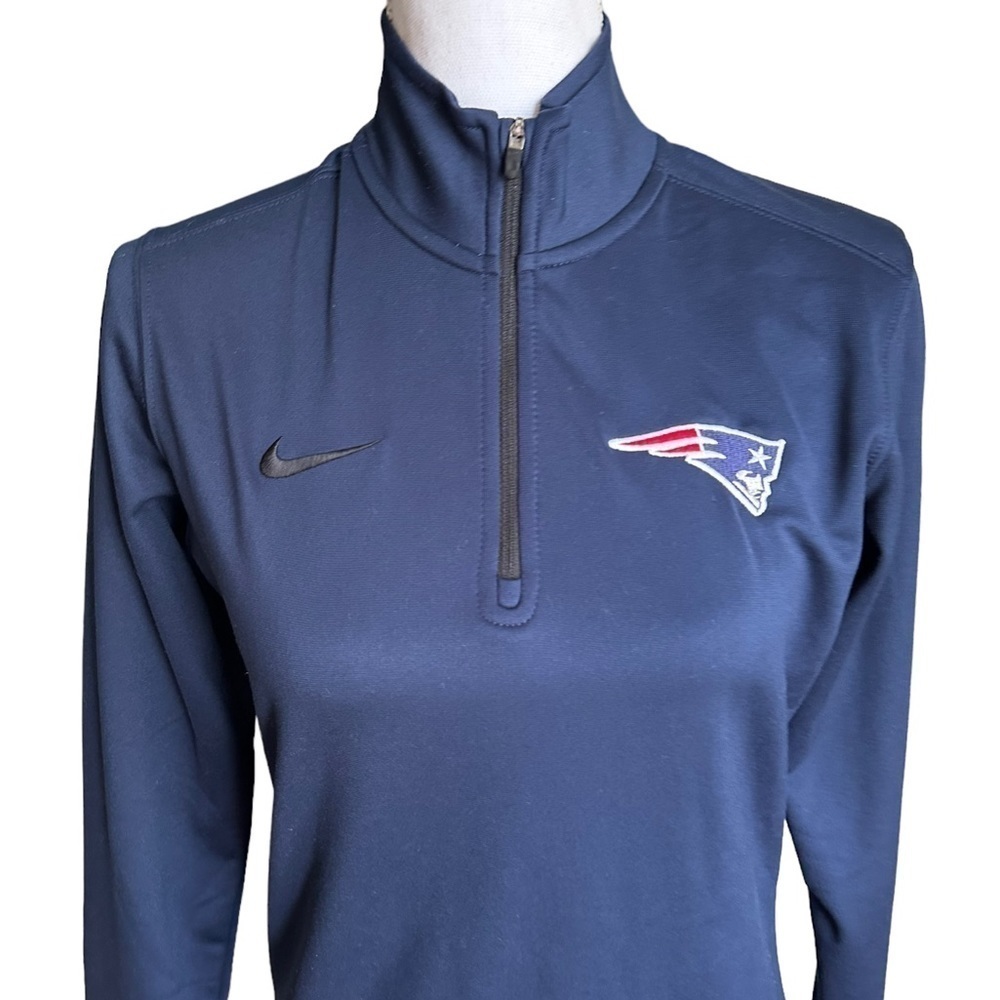 New England Patriots Nike Dri-Fit Half Zip Pullover Navy NFL Size Small NWT - Picture 15 of 17
